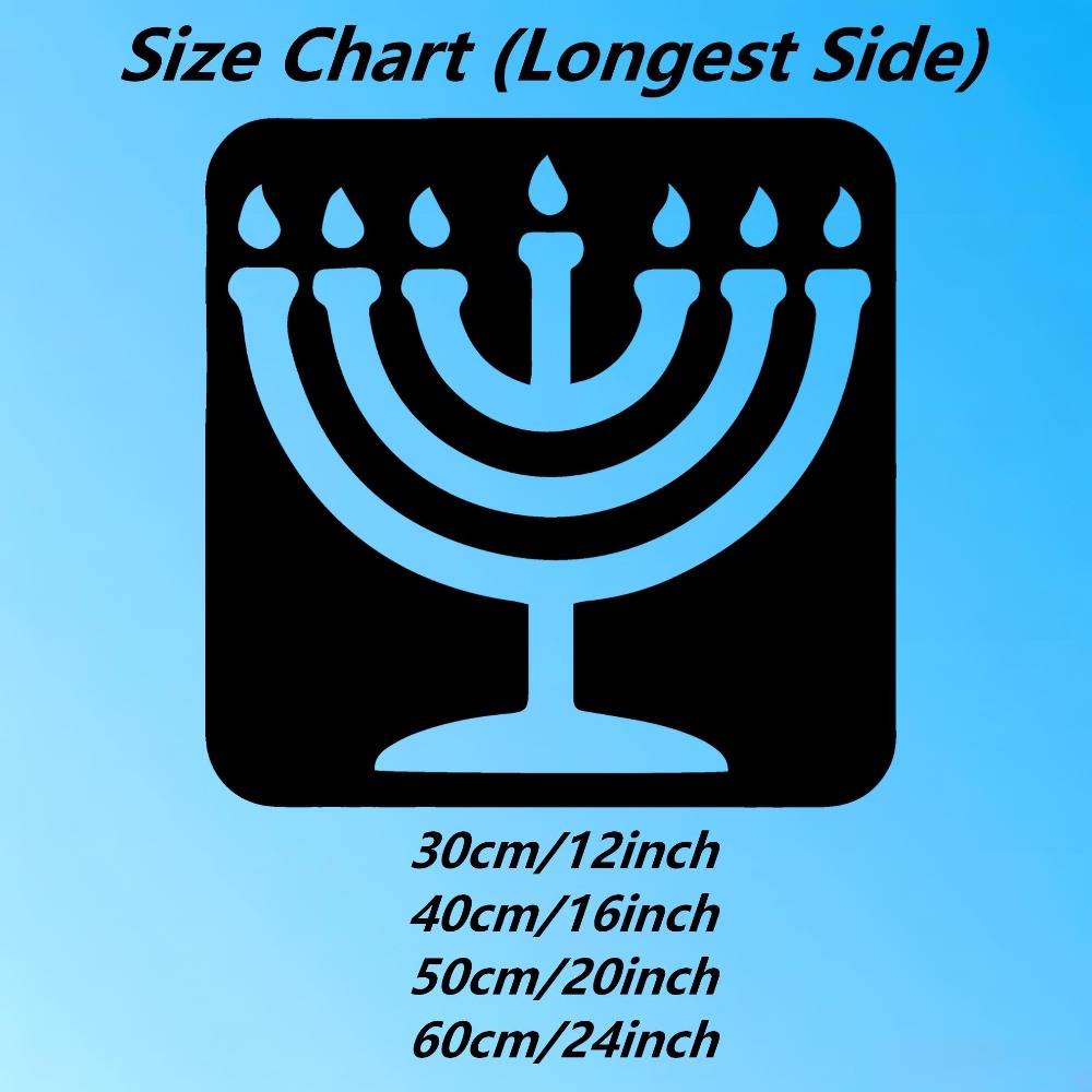 Home Decor - CIFBUY Vintage Menorah Metal Duvar Sanatı