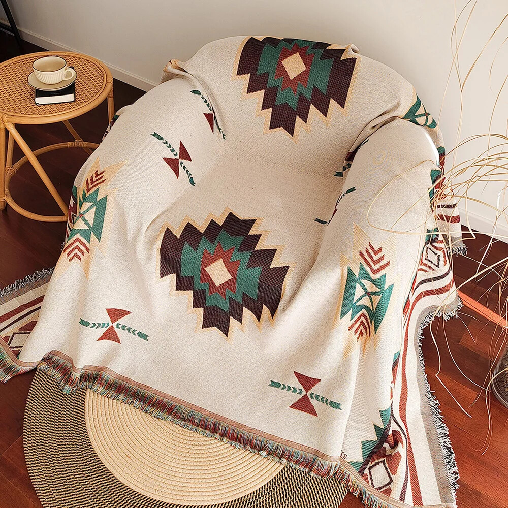 Saçaklı Büyük Boy Boho Aztek B - Boho Throw Blanket Fringe incelemesi ve fiyatı