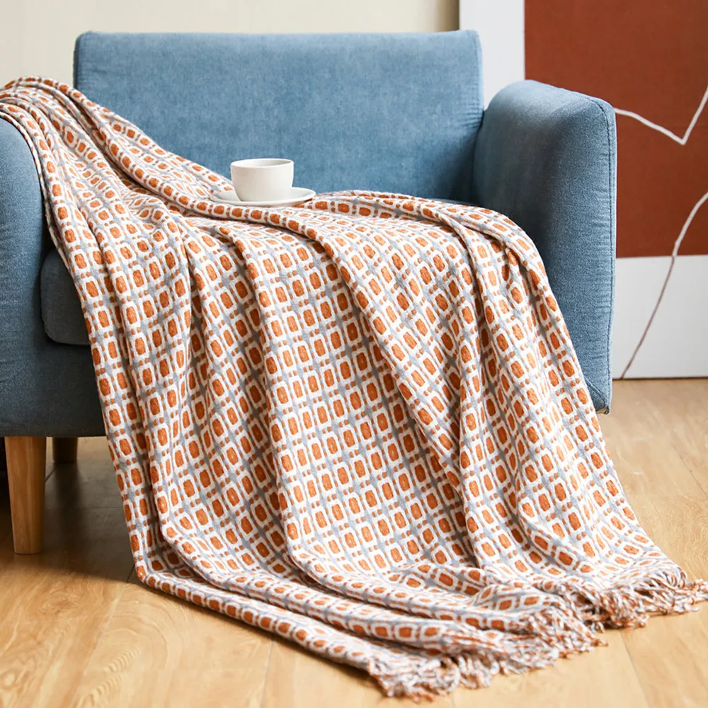 Geometrik Desenli Jakar Dokuma - Boho Throw Blanket Fringe incelemesi ve fiyatı