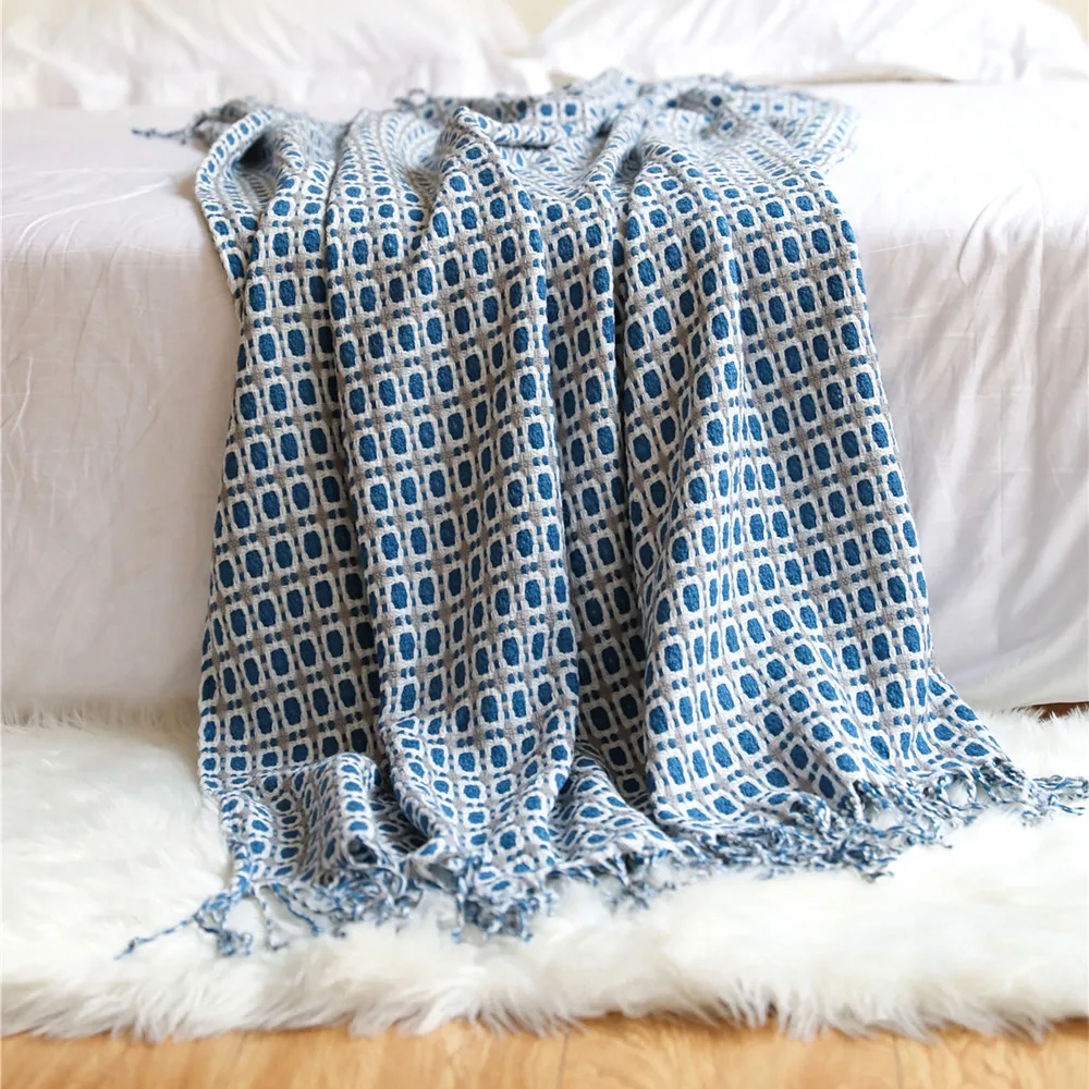 Geometrik Desenli Jakar Dokuma - Boho Throw Blanket Fringe incelemesi ve fiyatı