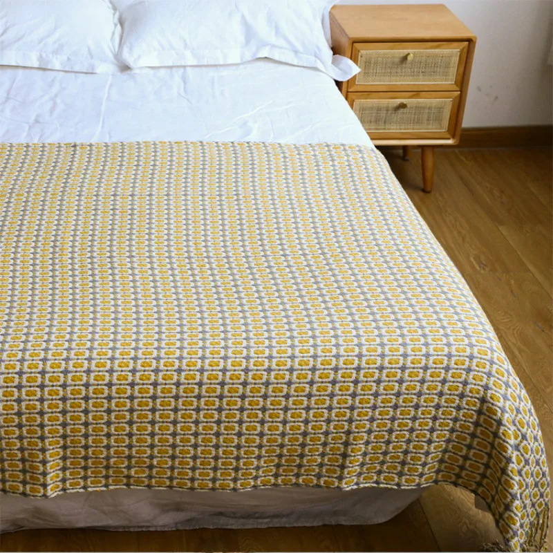 Geometrik Desenli Jakar Dokuma - Boho Throw Blanket Fringe incelemesi ve fiyatı