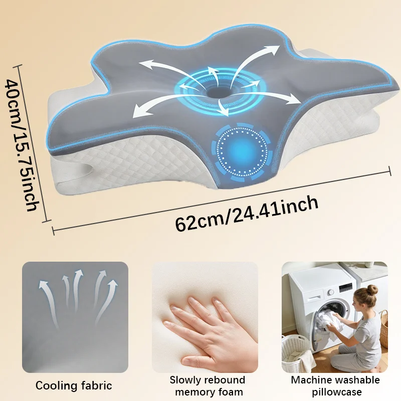 Hafızalı Köpük Yastık Servikal - Memory Foam Orthopedic Pillow Neck Pain incelemesi ve fiyatı