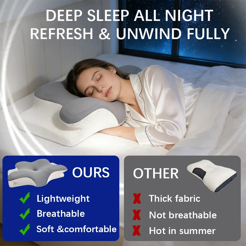 Hafızalı Köpük Yastık Servikal - Memory Foam Orthopedic Pillow Neck Pain incelemesi ve fiyatı
